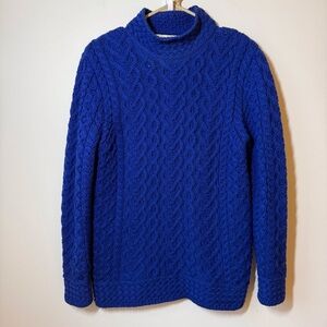 Blue Cable Knit Women's Sweater